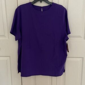 Vibrant Purple Short Sleeve Women's Top, NWT, size
